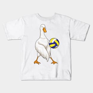 Duck Volleyball player Volleyball Kids T-Shirt
